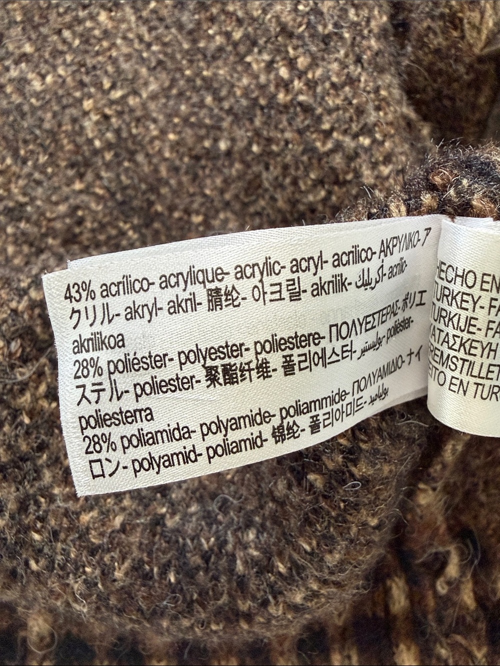 Zara half zip brown plaid sweater S - Picture 7 of 8